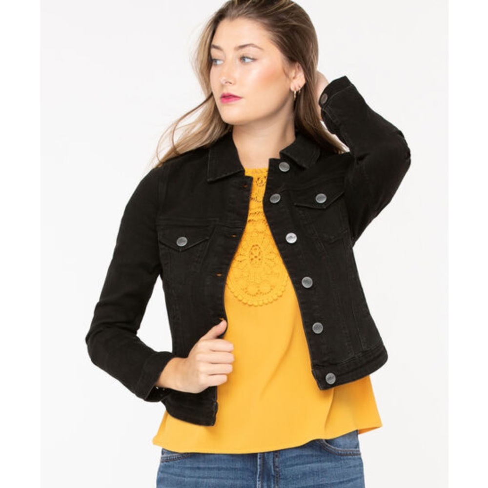 Nine West Black Jean Jacket